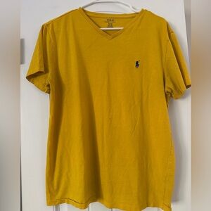 Polo by Ralph Lauren Men's Mustard V-Neck Tee